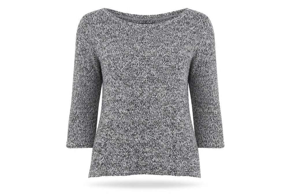 Front view of New Look women’s grey jumper, size UK 8