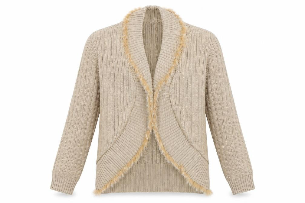 Mink City Womens Beige   Cardigan Jumper Size 38