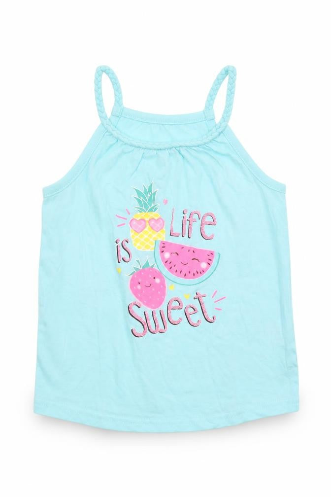 Primark Girls Blue   Camisole Blouse Size 5-6 Years  - Tropical