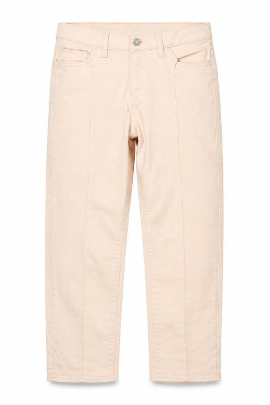 Front view of Gap women’s pink denim cropped jeans, size UK 32, in, 25-inch leg