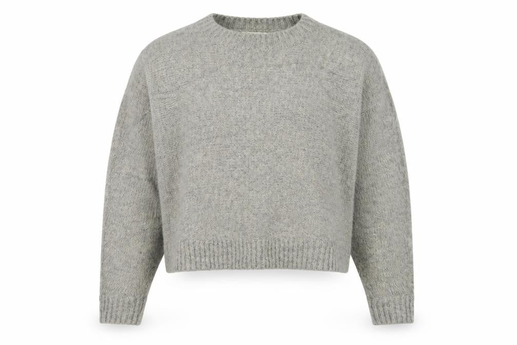 Front view of H&M women’s grey jumper, size S