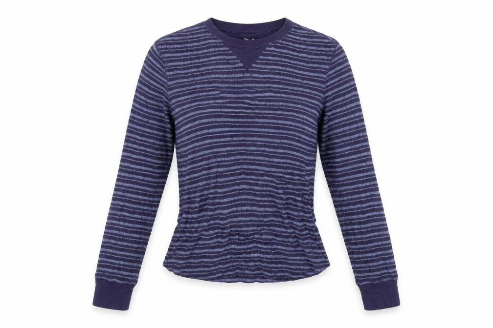 Front view of Gap women’s black striped jumper, size S