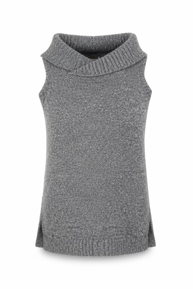 Front view of Bonita women’s grey vest jumper, size S