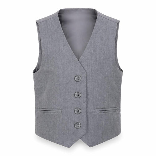 Romaario Boys Grey   Overcoat Waistcoat Size 3 Years