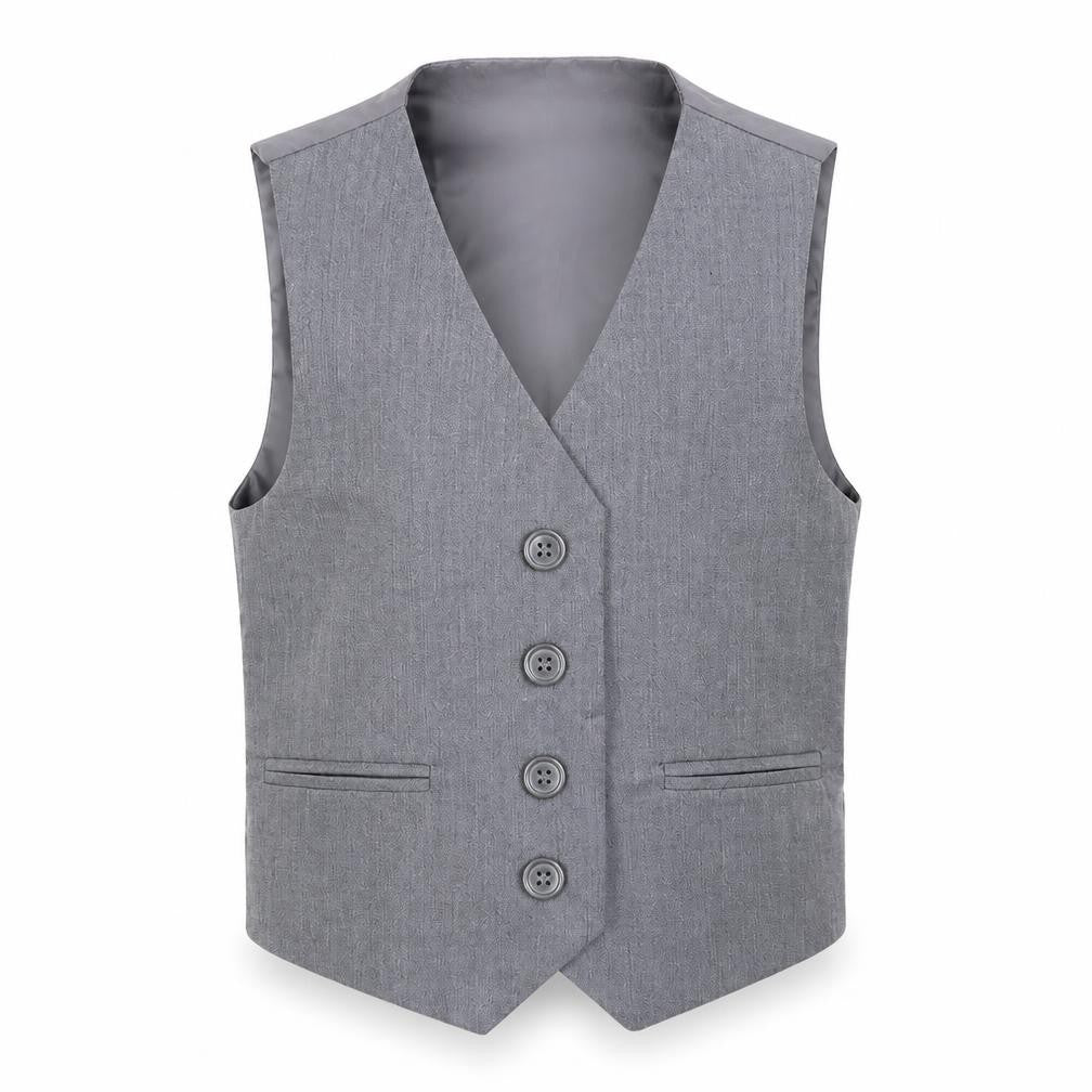Romaario Boys Grey   Overcoat Waistcoat Size 3 Years