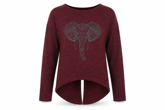 Front view of Kylie girls’ red knit jumper, size 13, years