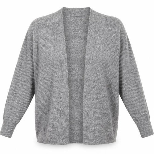 Pink Rose Womens Grey  Knit Cardigan Jumper Size S