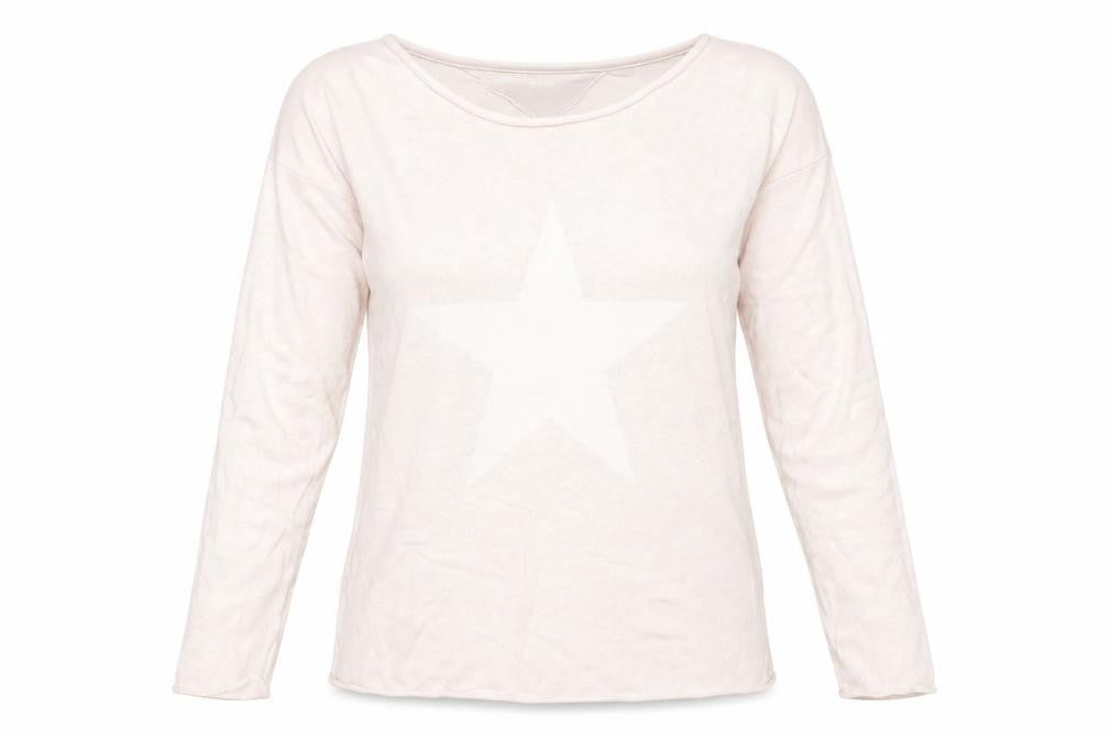 Front view of Costes women’s beige knit jumper, size M, - star