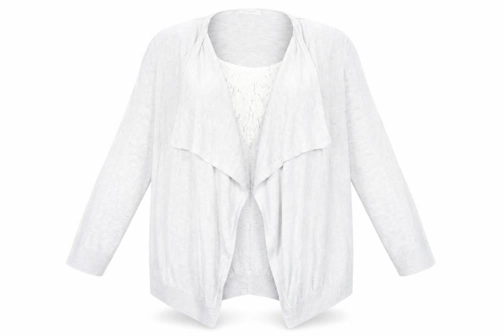 Marks and Spencer Womens Grey  Knit Cardigan Jumper Size 8
