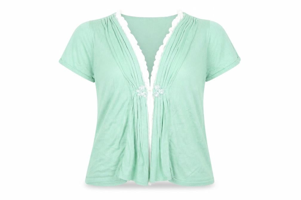 Per Una Womens Green  Knit Cardigan Jumper Size 16