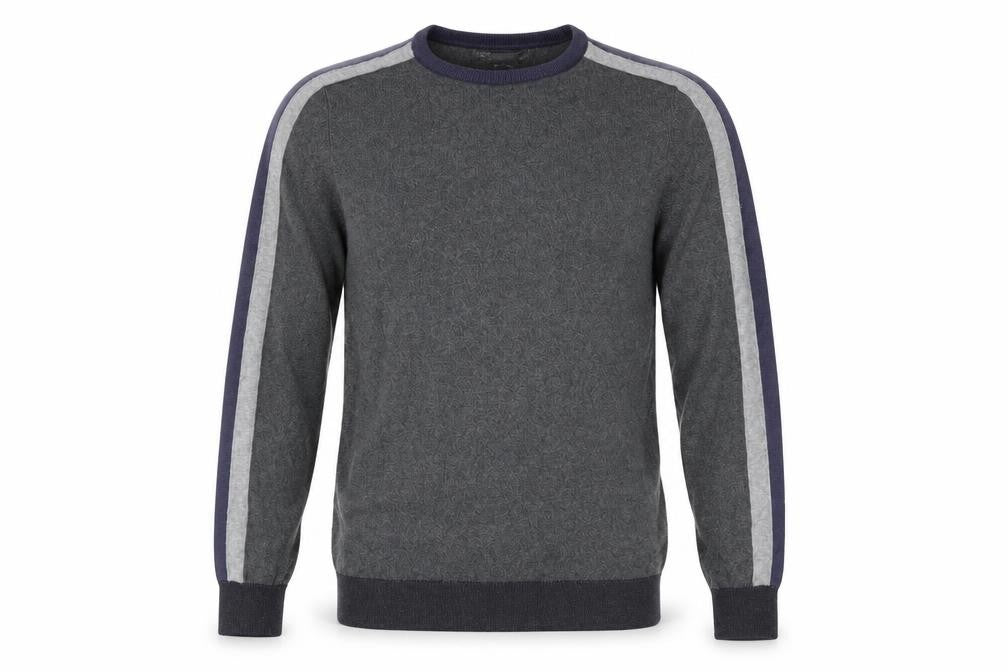 Front view of Marks & Spencer men’s grey knit jumper, size XS