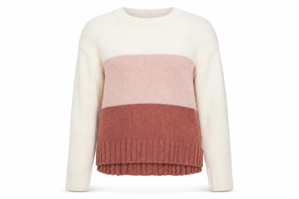 New Look Girls Ivory Striped Knit Pullover Jumper Size 14-15 Years