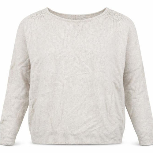 Marks and Spencer Womens Ivory  Knit Pullover Jumper Size 16  - Crochet detail