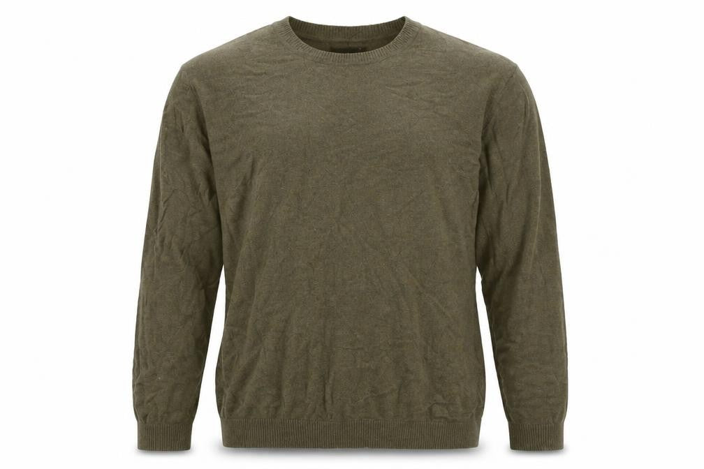 Front view of ASOS men’s green jumper, size 2XL