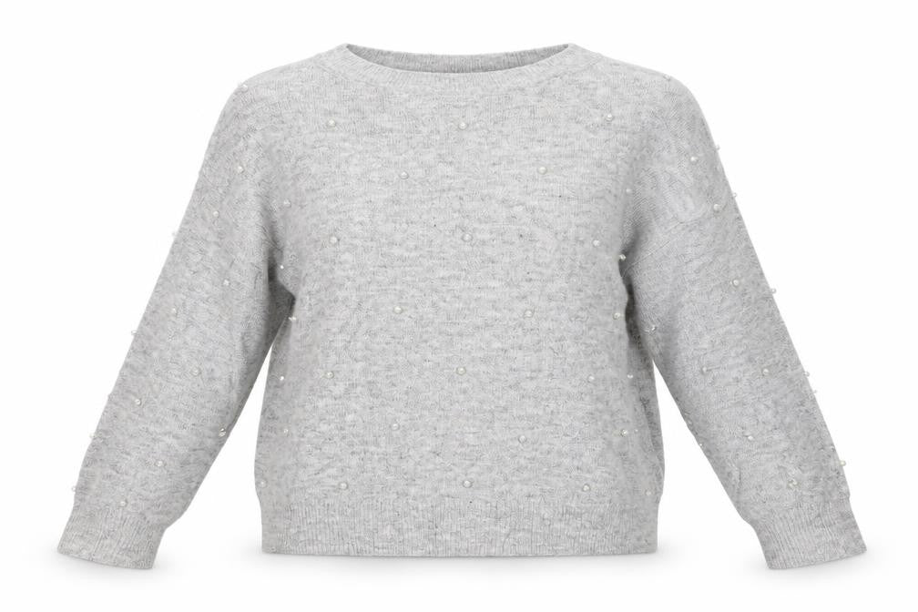 Front view of H&M women’s grey jumper, size S