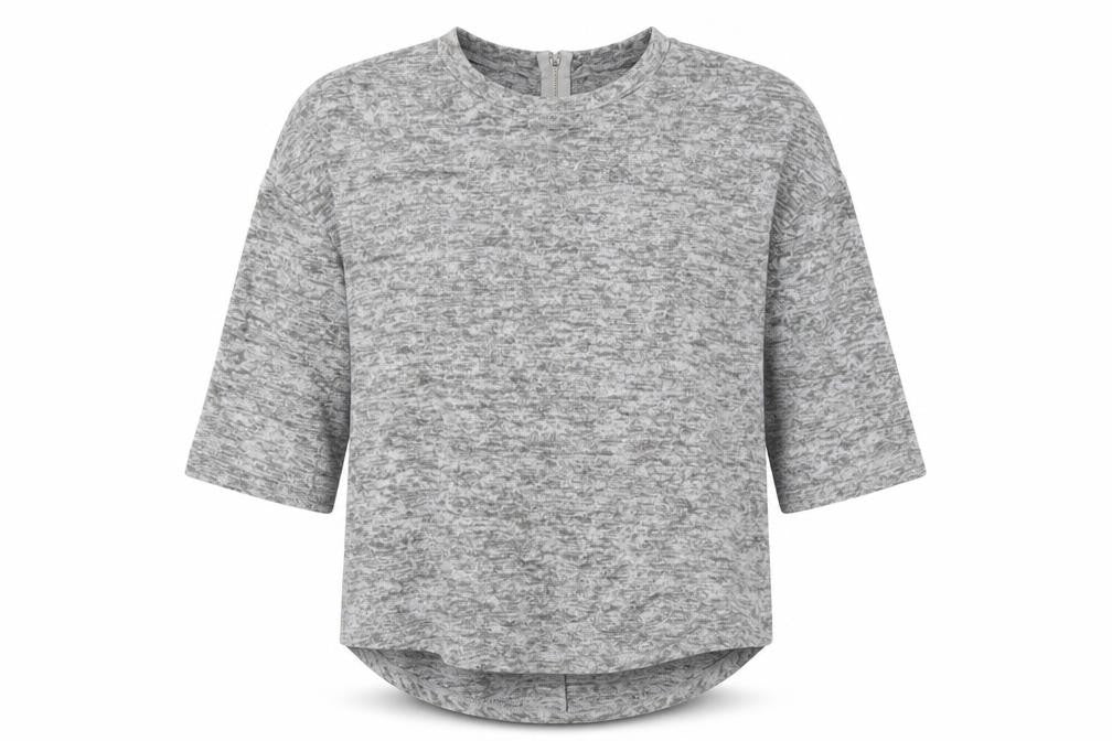 Front view of Primark women’s grey henley jumper, size S