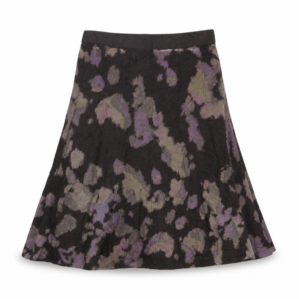 Preworn Womens Brown Geometric  A-Line Skirt Size M