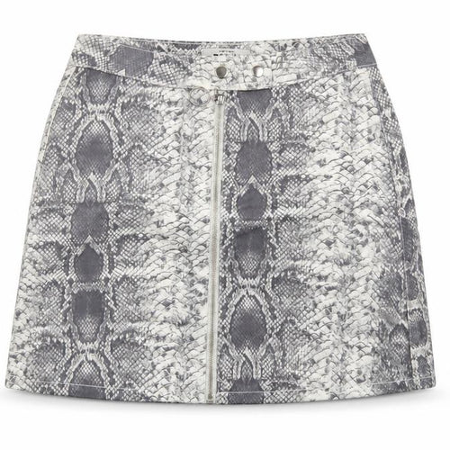 New Look Womens Grey Animal Print  Mini Skirt Size 10