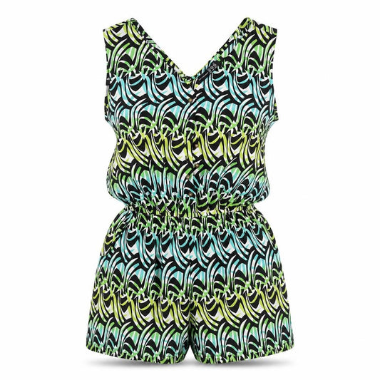 Front view of Atmosphere women’s multicoloured jumpsuit one-piece, size UK 10, 3-inch leg