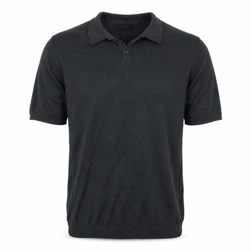 Front view of ASOS men’s grey polo, size M