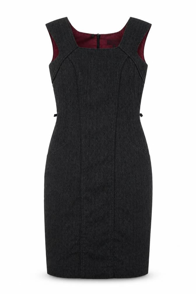 Front view of Next women’s grey rayon a-line, size UK 6