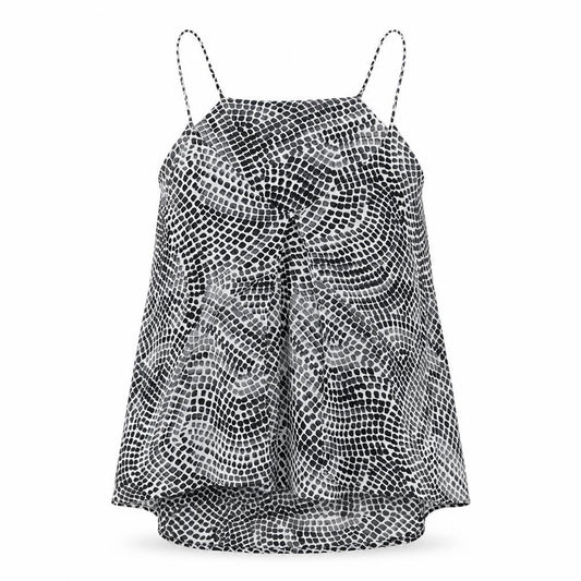 Front view of H&M women’s black camisole tank, size UK 10, - 100% polyester