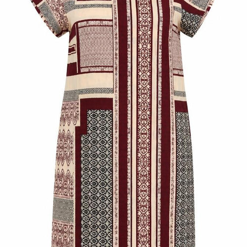plus fine Womens Red Geometric  T-Shirt Dress  Size M