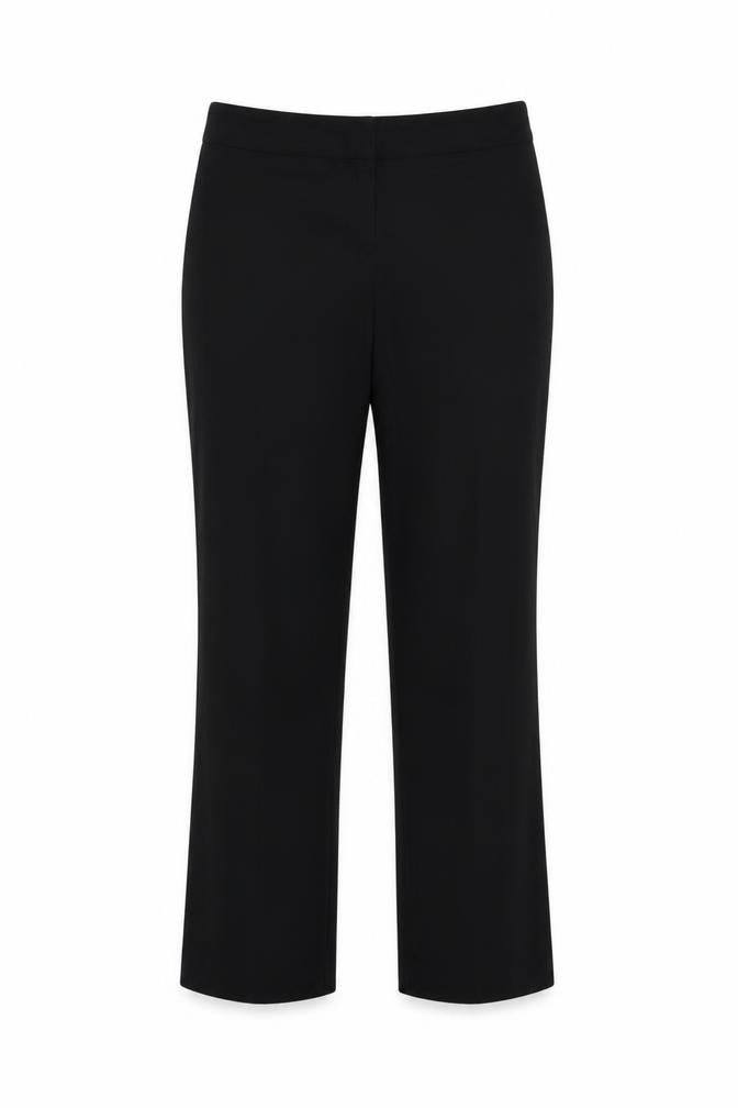 Front view of David Luke women’s blue trousers, size S, 26-inch leg