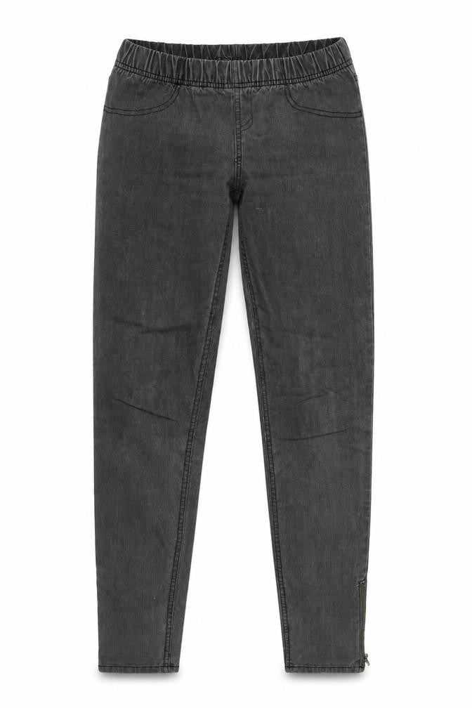 Front view of H&M women’s grey skinny jeans, size UK 10, 30-inch leg