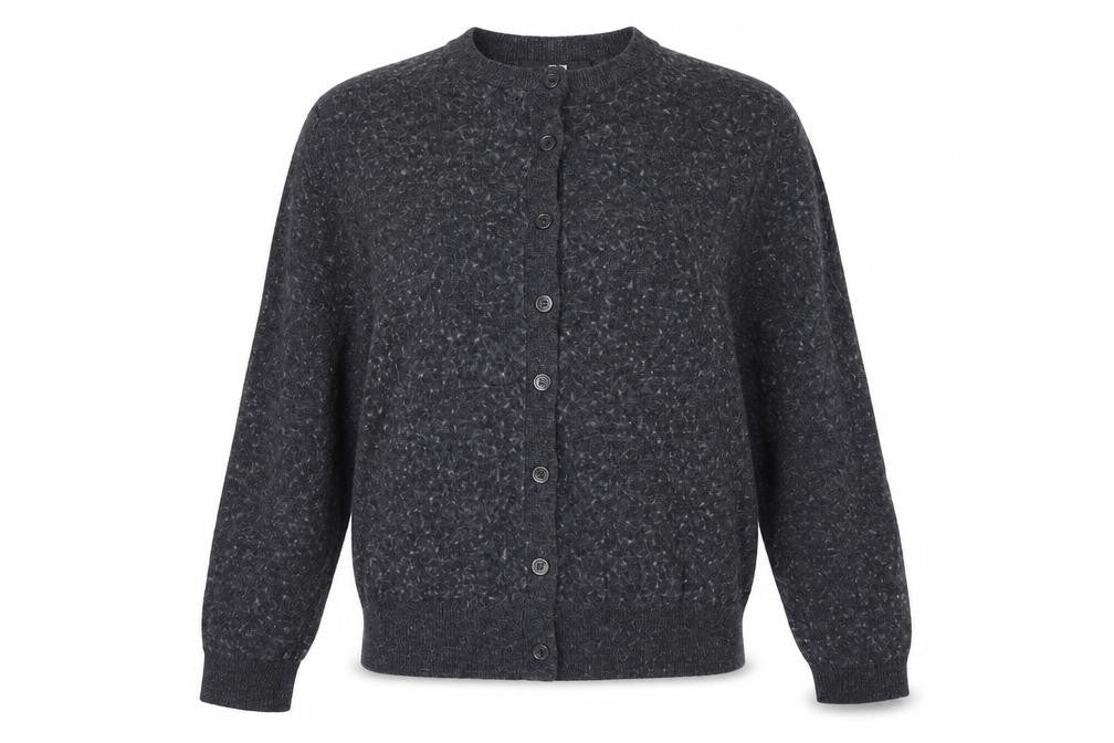 Front view of Uniqlo women’s grey cape jumper, size XS