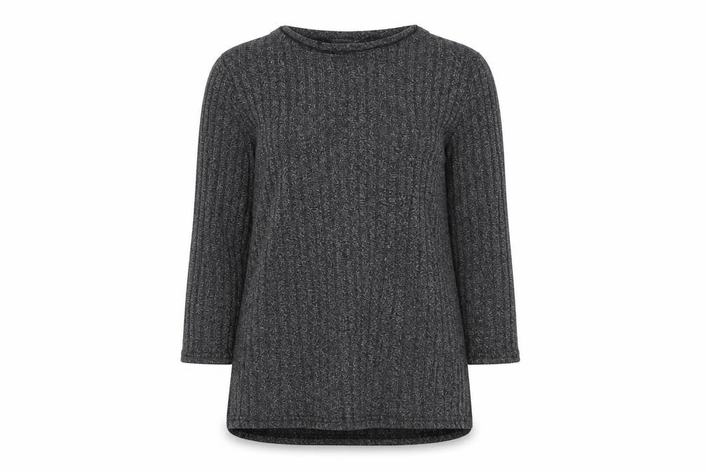 Front view of Primark women’s grey knit jumper, size UK 10