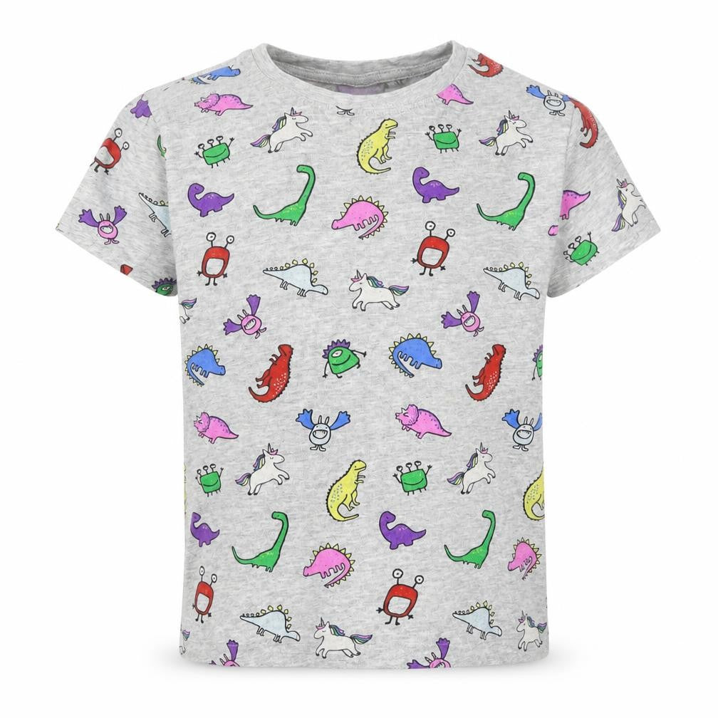 Front view of Next boys’ grey geometric jersey basic t-shirt, size 9, years