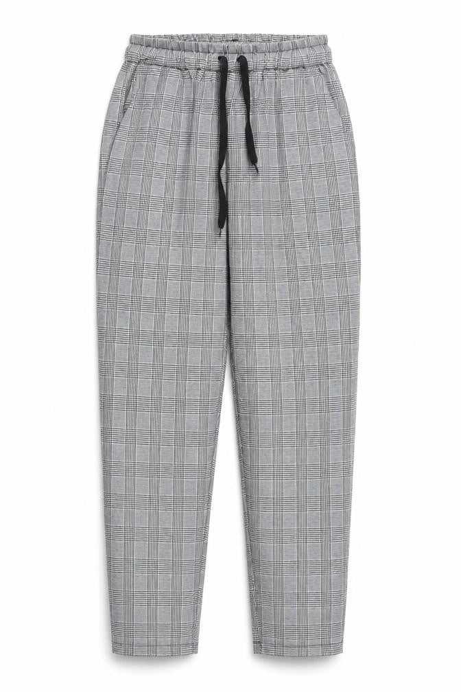 Preworn Womens Black Check  Trousers  Size L L26 in