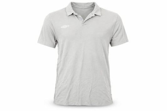Front view of Umbro men’s green polo, size M