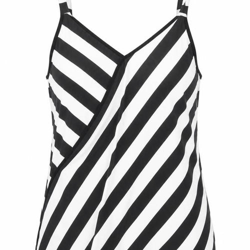 Wallis Womens Black Striped  Wrap T-Shirt Size 10