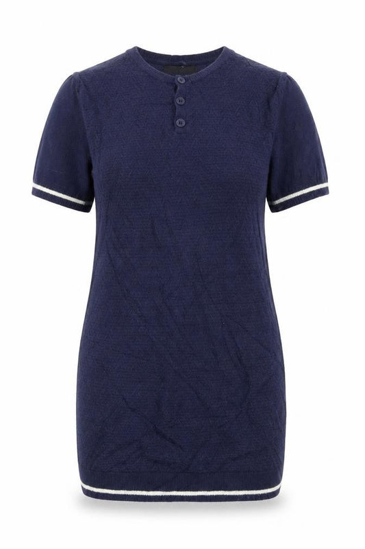 Front view of ASOS women’s blue jumper dress, size XS, - ringer