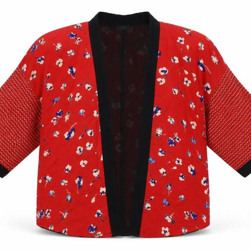 F&F Womens Red Floral  Cardigan Jumper Size 6