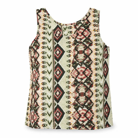 Front view of Vero Moda women’s multicoloured geometric basic tank, size S