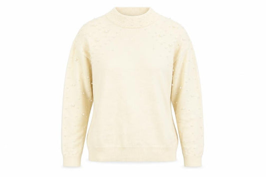Front view of Studio women’s yellow knit jumper, size UK 12