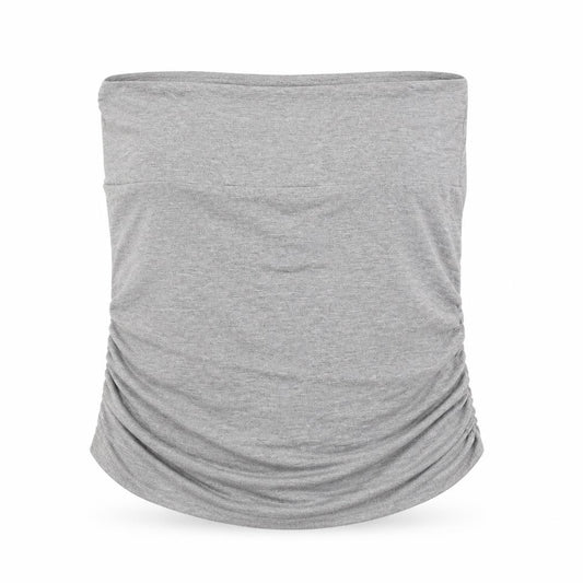 Front view of Bella Luxx women’s green rayon wrap t-shirt, size M