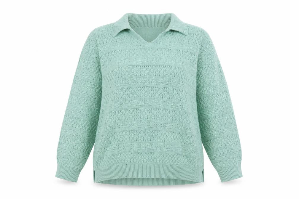 Isle of Cotton Womens Green   Pullover Jumper Size XL