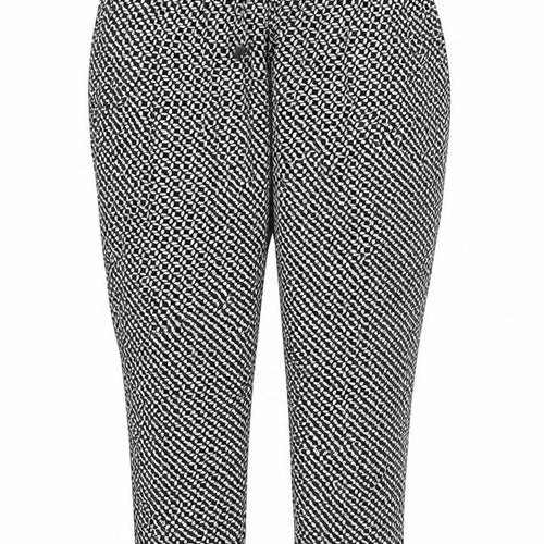 DEBINHAMS Womens Black Geometric  Trousers  Size 12 L27 in