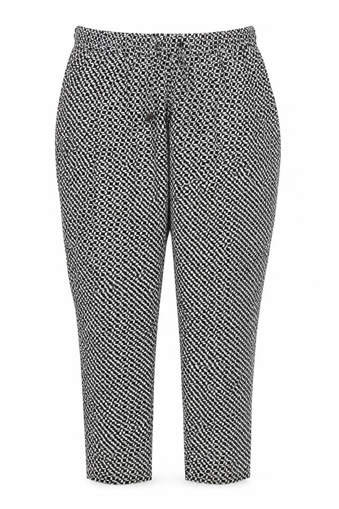 DEBINHAMS Womens Black Geometric  Trousers  Size 12 L27 in
