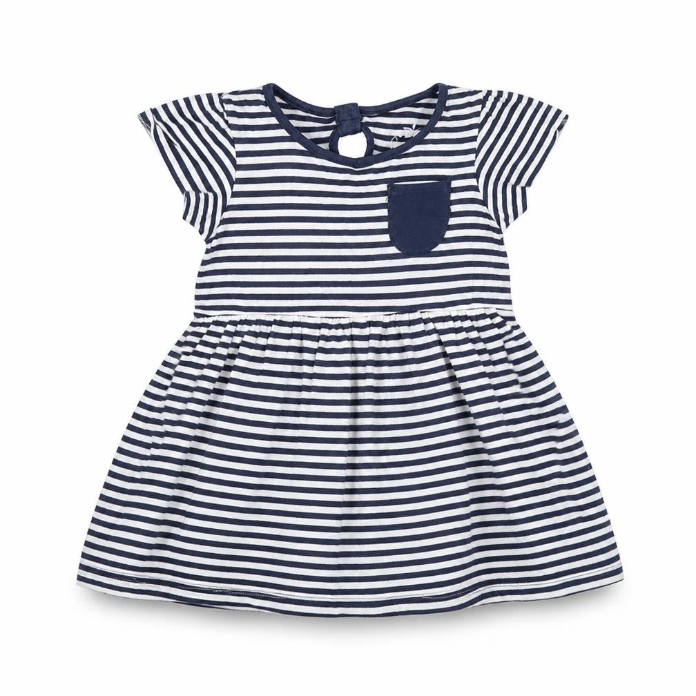 Front view of Young Dimension Blue Striped A-Line, size 36, Months