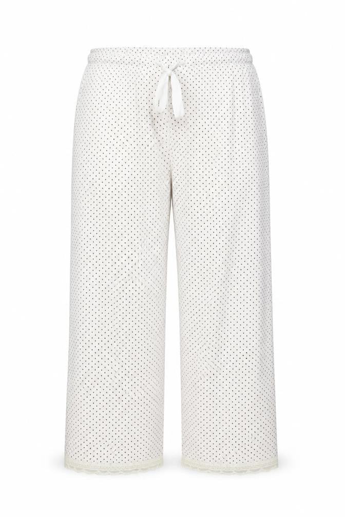 Secret Obsessions  Womens Ivory Polka Dot  Trousers  Size L L22 in