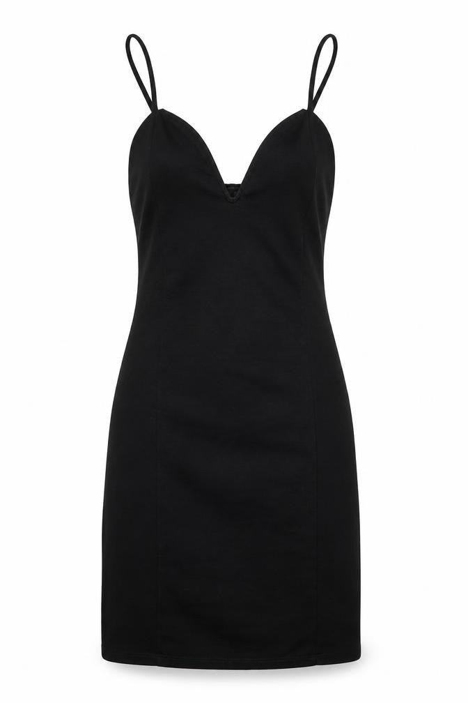 Front view of New Look women’s black a-line, size UK 10