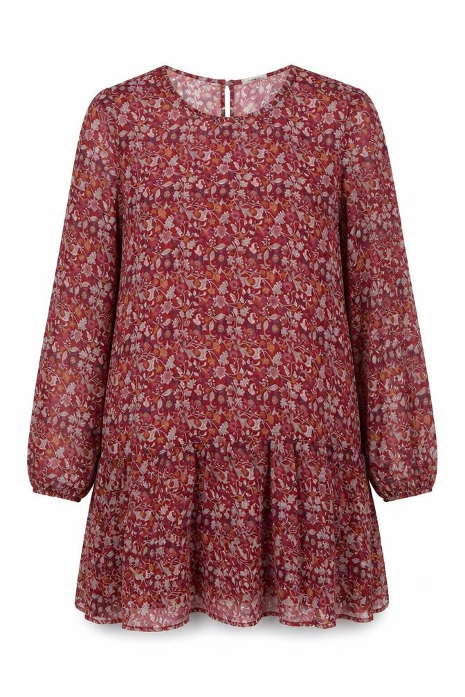 Peacocks Womens Red Floral  Basic Blouse Size 14