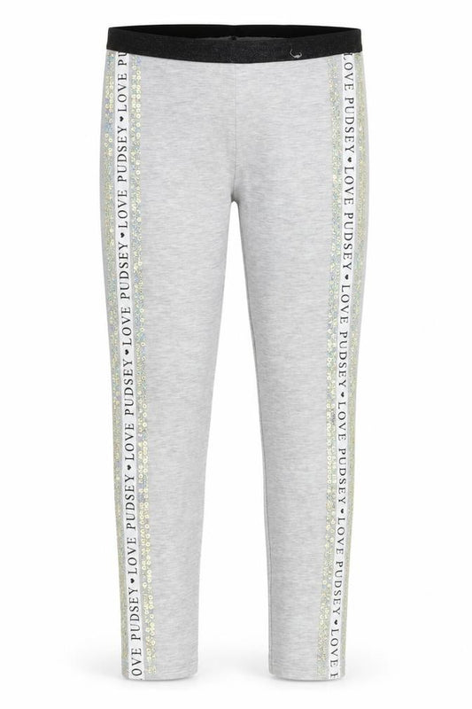 Front view of George girls’ grey jegging trousers, size 9-10, years