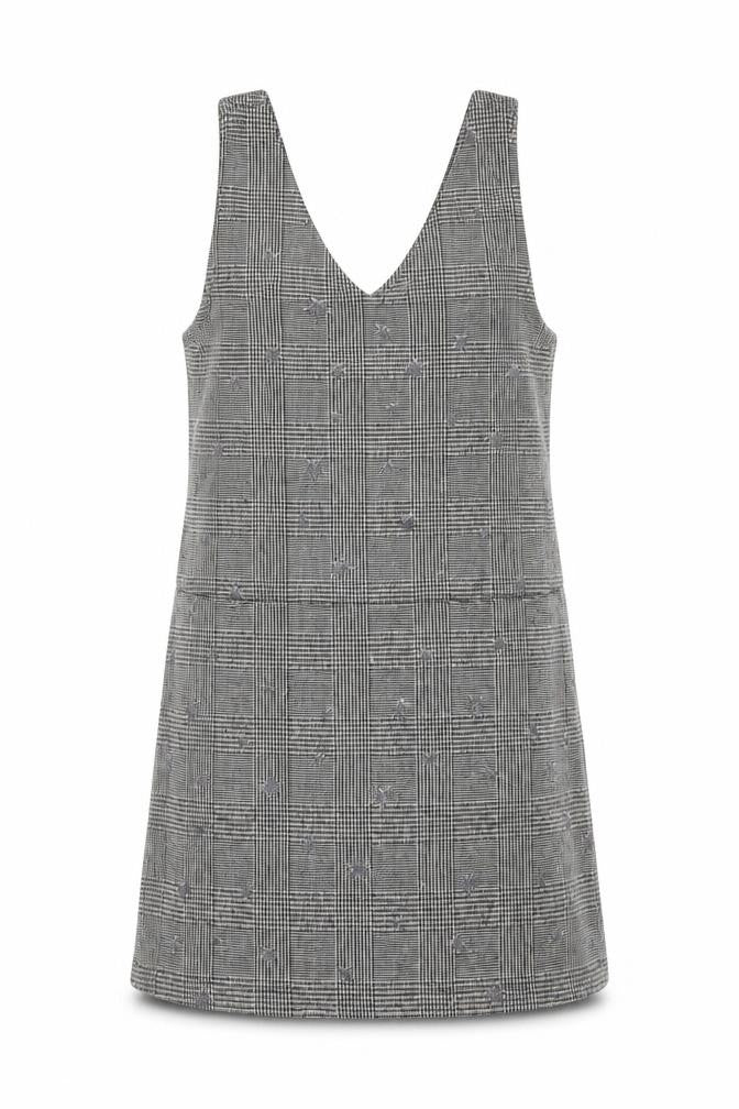 Front view of George girls’ grey batik a-line, size 8-9, years
