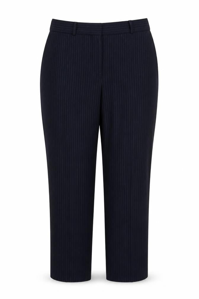 Marks and Spencer Womens Blue Striped  Trousers  Size 14 L31 in